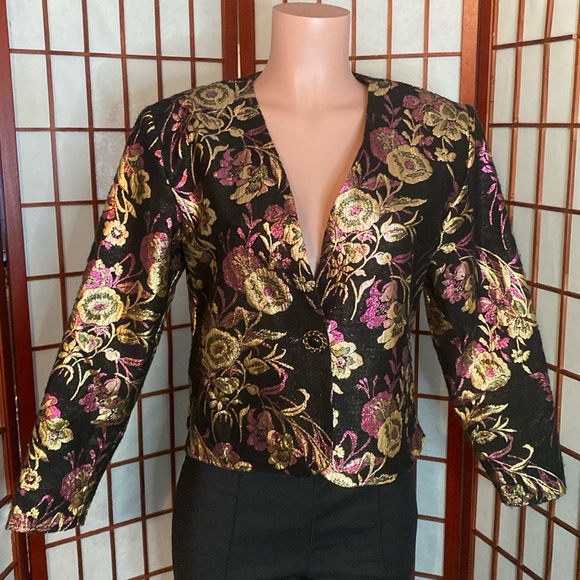 Ellen D flora light weight blazer size small - Picture 1 of 5